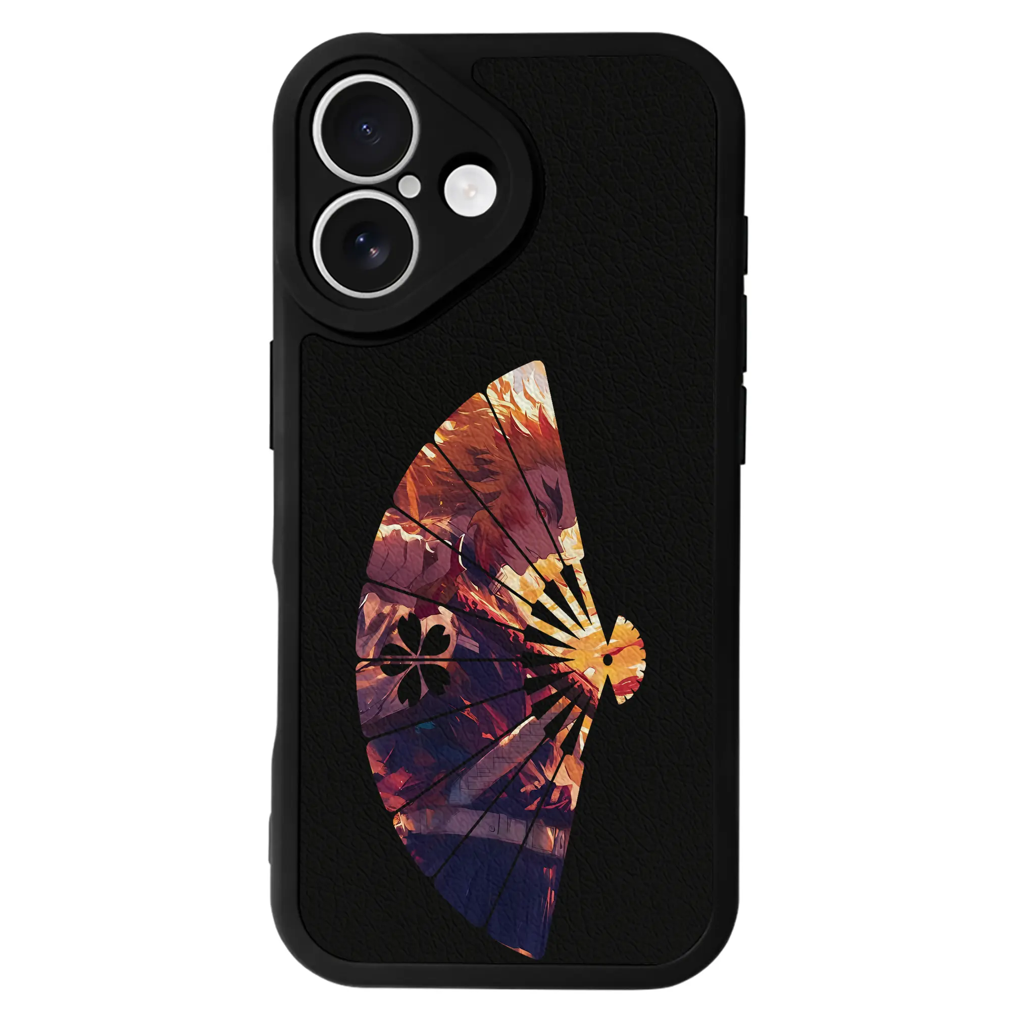 鬼滅の刃 グッズ,煉獄 杏寿郎 - IPhone 16シリーズ対応 ・ シリコンスマホケース ・ レザー調 ・ 高精度フィット ・ 耐衝撃 ・ ワイヤレス充電対応 ・ 精密カット